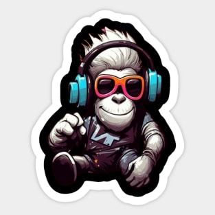 Crazy Cool Monkey Sticker